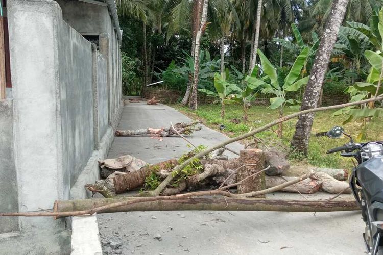 TKP Blokade jalan di Desa Sukamalia Timur Lombok Timur