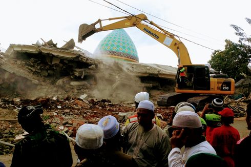 Gempa Lombok, Masjid di Dusun Zohri Roboh, Diperkirakan Banyak Korban Tertimbun