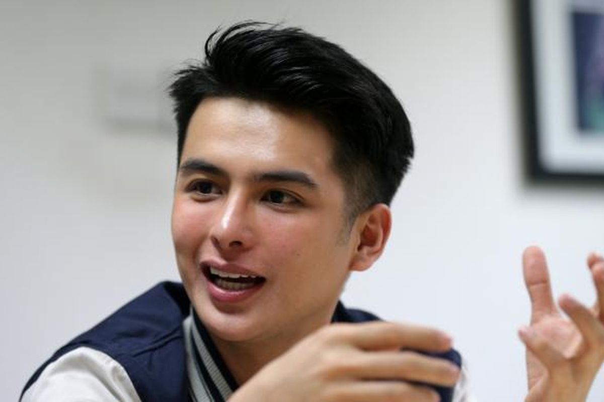 Artis peran Filipina Teejay Marquez berkunjung ke kantor redaksi Kompas.com, Jalan Palmerah Selatan, Jakarta Pusat, Rabu (8/2/2017).