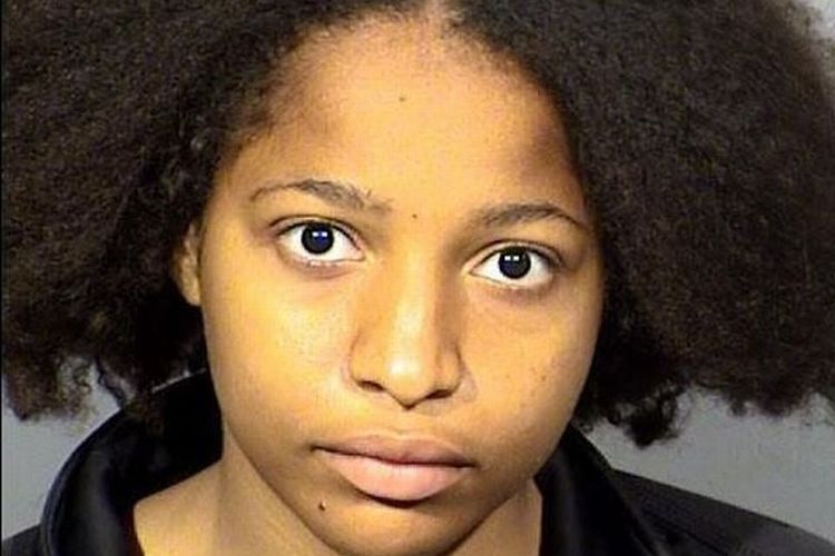 Amanda Sharp-Jefferson saat berada di kantor polisi Las Vegas, Amerika Serikat (AS). Ibu ini ditangkap setelah menenggelamkan dua anaknya hingga tewas demi mendapatkan organ dalamnya.