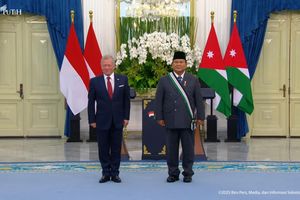 Prabowo Dapat Penghargaan Tertinggi dari Raja Yordania, The Bejeweled Grand Cordon of Al-Nahda