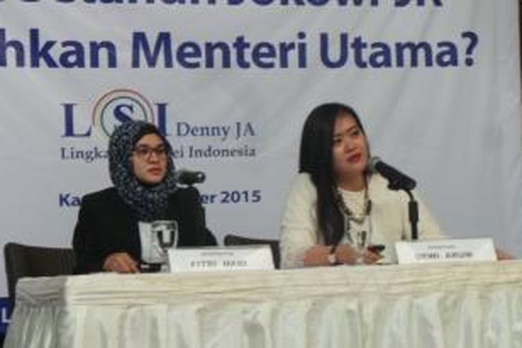 Peneliti Lingkaran Survei Indonesia (LSI) Dewi Arum