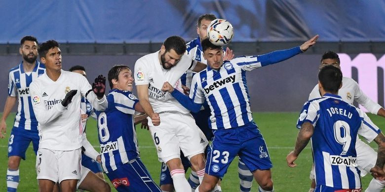 Pertandingan Real Madrid vs Alaves pada pekan ke-11 Liga Spanyol 2020-2021 di Stadion Alfredo Di Stefano, Minggu (29/11/2020) dini hari WIB. 