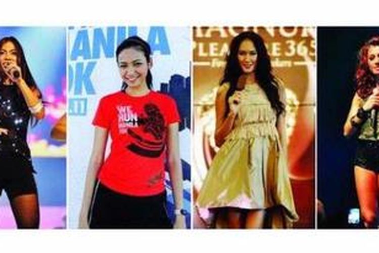 Dari kiri Denada, Agni Pratistha, Nadine Chandrawinata, dan Agnes Monica.