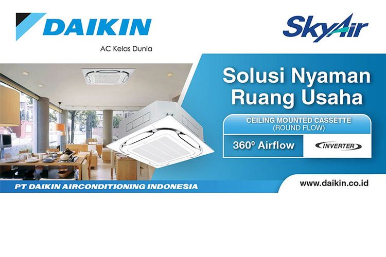AC Daikin Ceiling Mounted Cassette Round Flow.