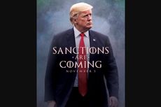 Jelang Sanksi Iran, Trump Unggah Poster Ala 