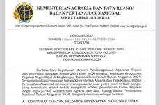 Kementerian ATR/BPN Buka 1.336 Formasi CPNS 2024, Simak Rinciannya