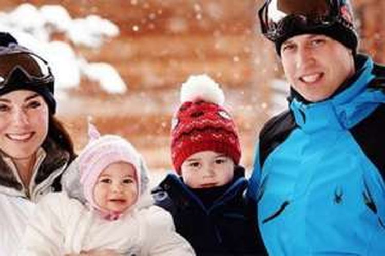 Foto liburan keluarga Pangeran William dan Kate Middleton