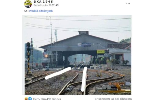 Ramai Foto Jalur KA di Stasiun Madiun Ada yang Dibuat Belok, Ini Penjelasan PT KAI