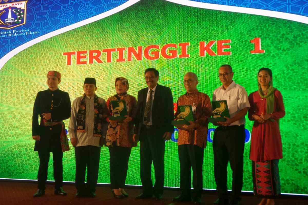Plt Gubernur DKI Jakarta Djarot Saiful Hidayat dalam acara Peduli Umat yang digelar Bazis DKI di Balai Sudirman, Rabu (7/6/2017). 