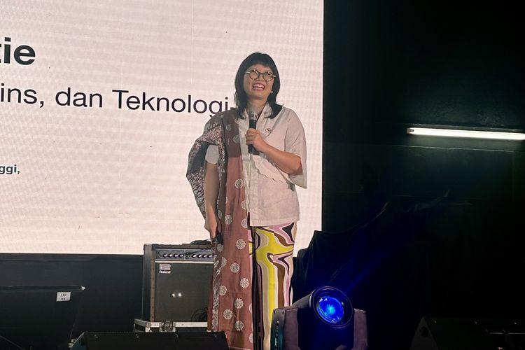 Wakil Menteri Pendidikan Tinggi, Sains, dan Teknologi RI, Prof. Stella Christie, Ph.D. hadir dalam perayaan HUT ke-30 Kompas.com, Jagat Literasi, yang digelar di Menara Kompas, Jakarta Pusat, Senin (15/9/2025).