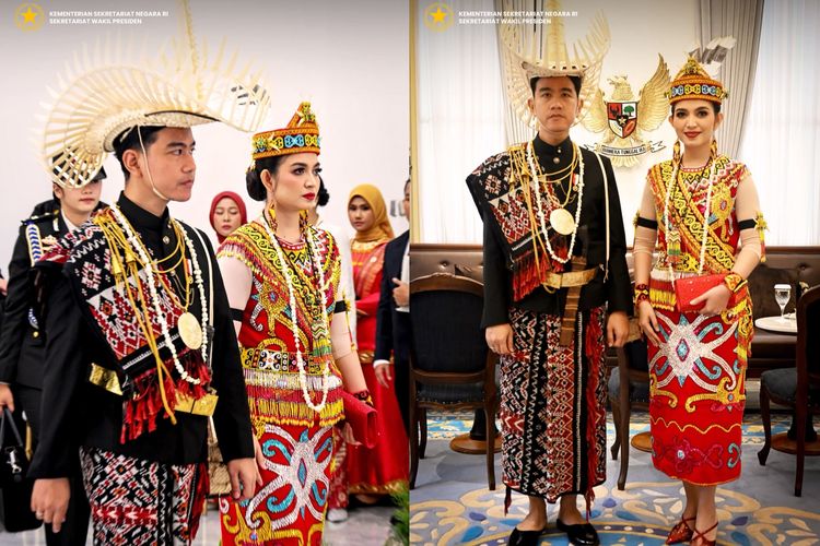 Pesona Gibran dan Selvi Ananda Pakai Baju Adat Rote-Dayak di HUT ke-81 RI