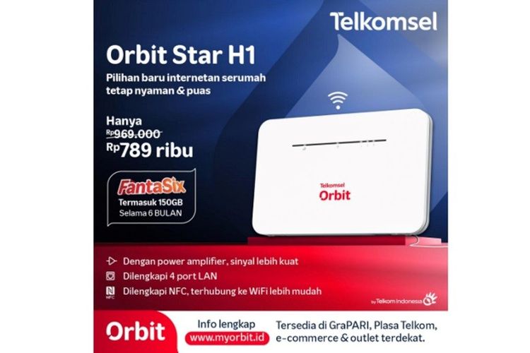 Orbit Star H1 hadir untuk memenuhi kebutuhan masyarakat akan akses internet berkualitas.