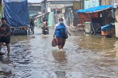 Selasa Siang, Ketinggian Banjir Rob di Muara Angke Jakut Makin Naik