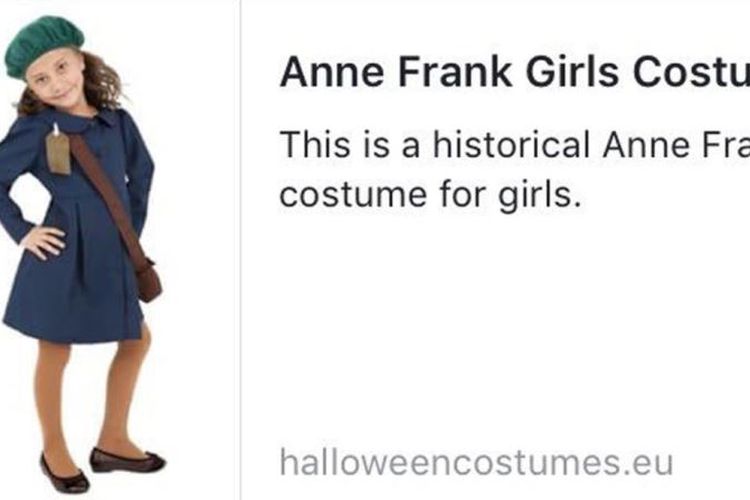 Kostum Anne Frank yang menjadi bahan hujatan karena dijual menjelang Halloween