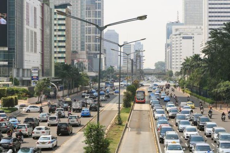Ilustrasi kemacetan Jakarta. Daftar kota termacet di dunia 2023.
