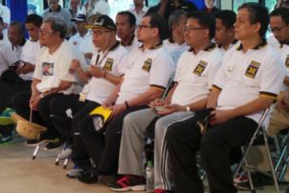 Sejumlah politisi Partai Keadilan Sejahtera (PKS) saat menghadiri Musayawarah Nasional PKS di Cibubur, Minggu (13/9/2015).