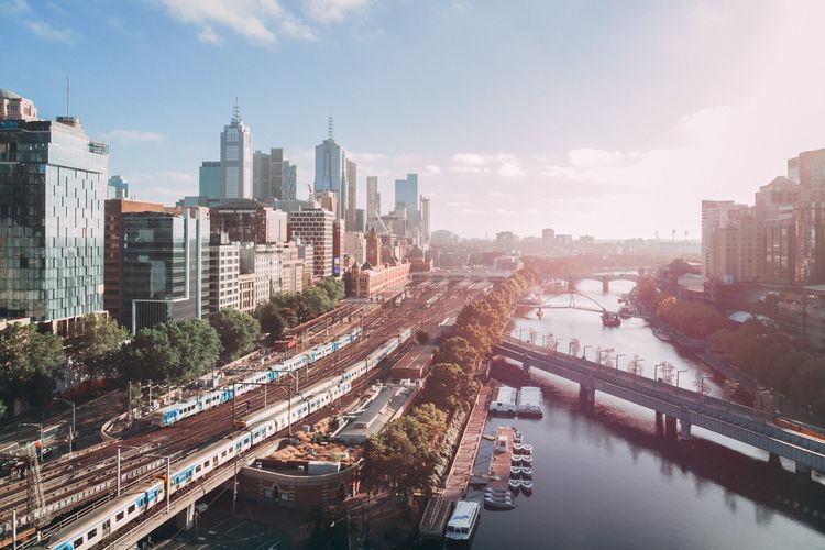 Ilustrasi Kota Melbourne di Australia.