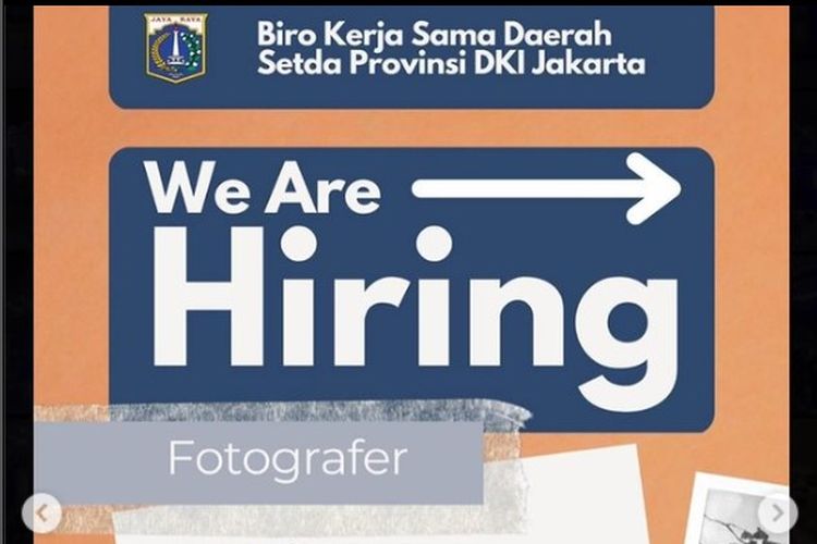 Biro Kerja Sama Sekretariat Daerah (Setda) Pemerintah Provinsi (Pemprov) DKI Jakarta membuka lowongan kerja untuk lulusan D3 hingga S2