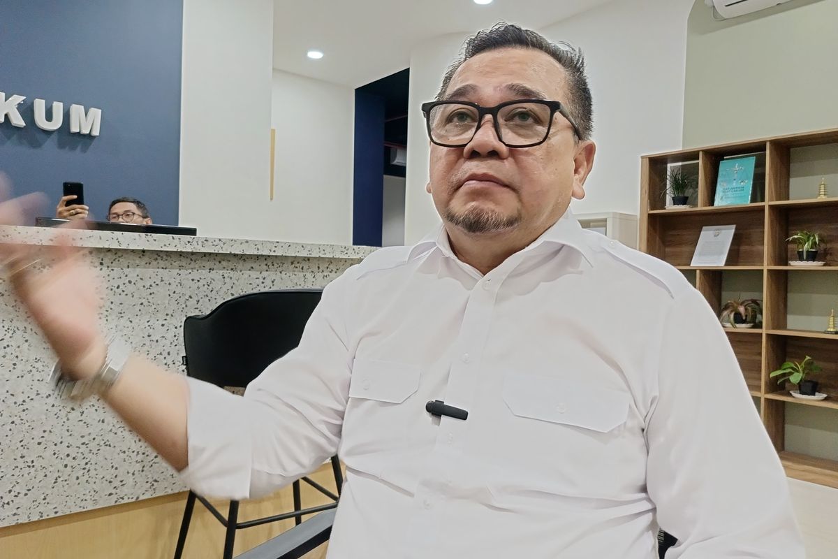 Widodo Bayu Ajie, juru bicara keluarga Kacab Bank BRI ditemui wartawan di Dramaga, Kabupaten Bogor