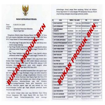 Surat palsu yang mengatasnamakan BKN