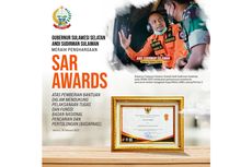 Gubernur Sulsel Raih Penghargaan SAR Awards dari Basarnas