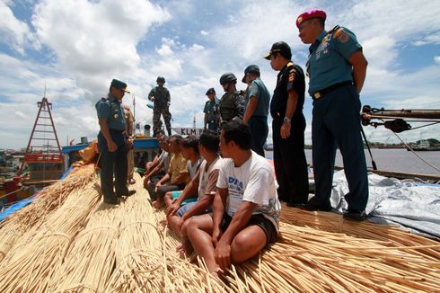 TNI AL Gagalkan Penyelundupan 94 Ton Rotan ke Malaysia