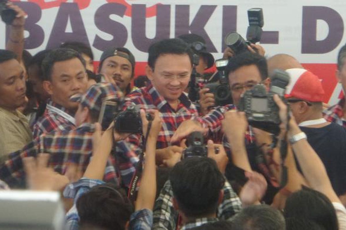 Ahok-Djarot tiba di Rumah Lembang, Jakarta Pusat, Rabu (15/2/2017)