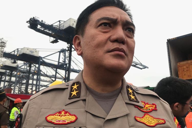 Kepala Divisi Humas Polri Irjen Muhammad Iqbal di Gate Terminal Petikemas Koja, Jakarta Utara, Selasa (17/12/2019).