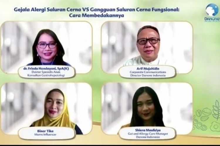 seminar digital dengan tema ?Gejala Alergi Saluran Cerna VS Gangguan Saluran Cerna Fungsional: Cara Membedakannya?. 