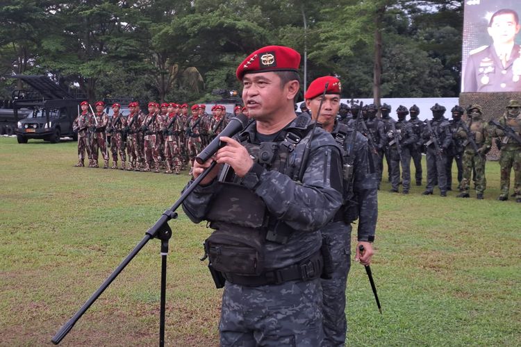 Kepala Staf Angkatan Darat (KSAD) Jenderal Maruli Simanjuntak saat ditemui di Markas Kopassus, Jakarta Timur, Kamis (7/3/2024). 
