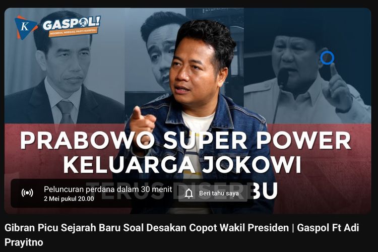 Gaspol! Hari ini: Prabowo “Super Power” dan Serangan ke Keluarga Jokowi yang Bertubi-tubi