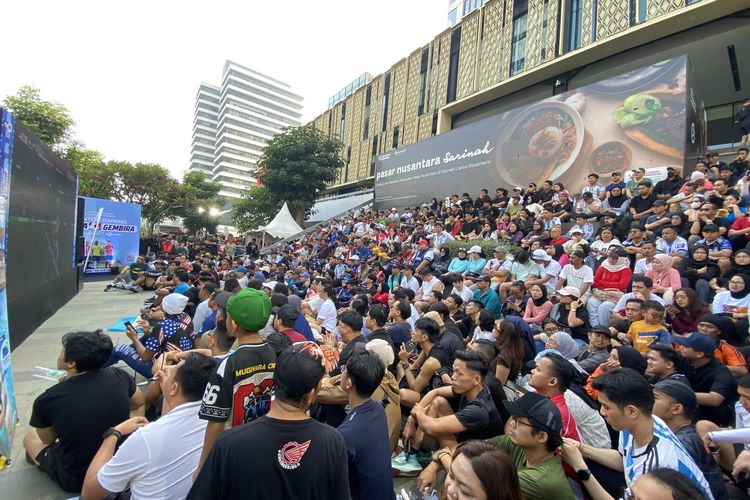 Warga Nobar Piala Dunia 2026 Argentina Vs Swiss di Sarinah, Sorak Sorai Menggema