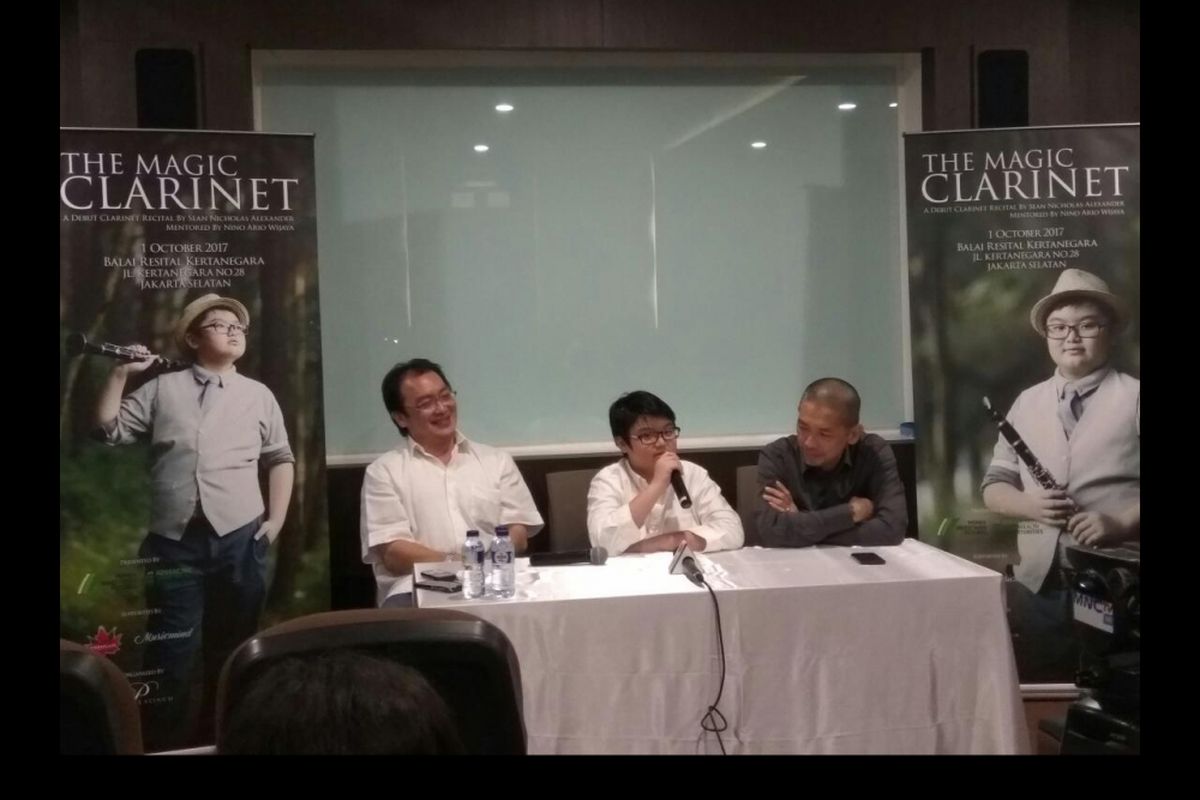 Konferensi pers konser recital solo bertajuk The Magic Clarinet-A Debut Clarinet Recital by Sean Nicholas Alexander.