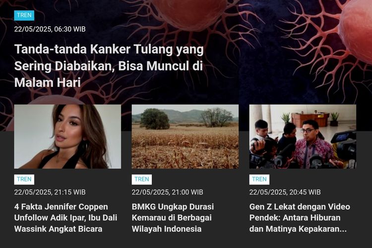 [POPULER TREN] Tanda Kanker Tulang yang Dapat Muncul di Malam Hari | Kelompok Paling Berisiko Kena Kanker Prostat