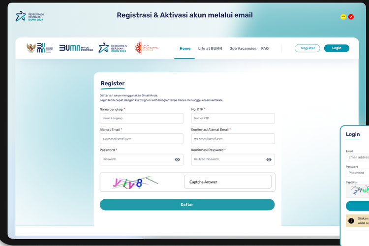 Bobot dan nilai minimum tes online 2 Rekrutmen bersama BUMN 2024, termasuk tes bahasa Inggris (TBI) dan learning agility.