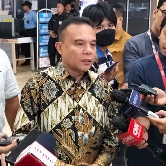 Ketua Harian DPP Partai Gerindra Sufmi Dasco Ahmad di Kompleks Parlemen Senayan, Jakarta, Rabu (24/5/2023).