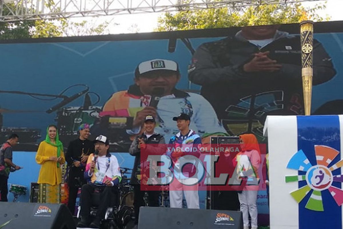 Obor Asian Para Games 2018 sudah tiba di Kantor Kementerian Pemuda dan Olahraga, Jakarta, Minggu (30/9/2018).
