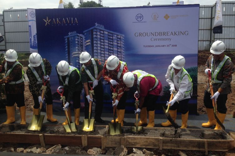 Groundbreaking Akavia Life Mark di Semarang, Jawa Tengah, Selasa (23/1/2018)