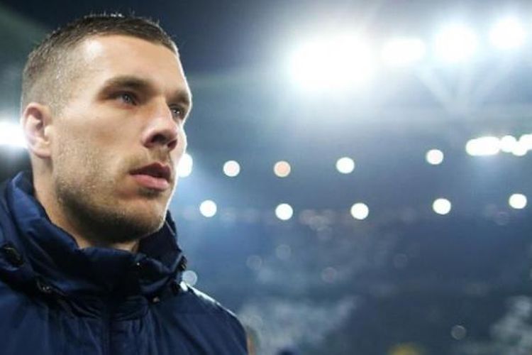 Penyerang Inter Milan asal Jerman, Lukas Podolski.