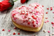 Resep Donat Valentine, Roti Bentuk Hati dengan Topping Cokelat