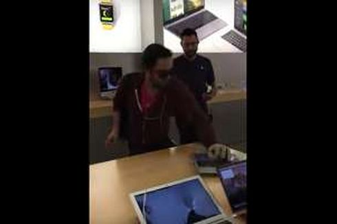 Mengamuk di Toko Apple, Pria Ini Hancurkan iPhone dan MacBook