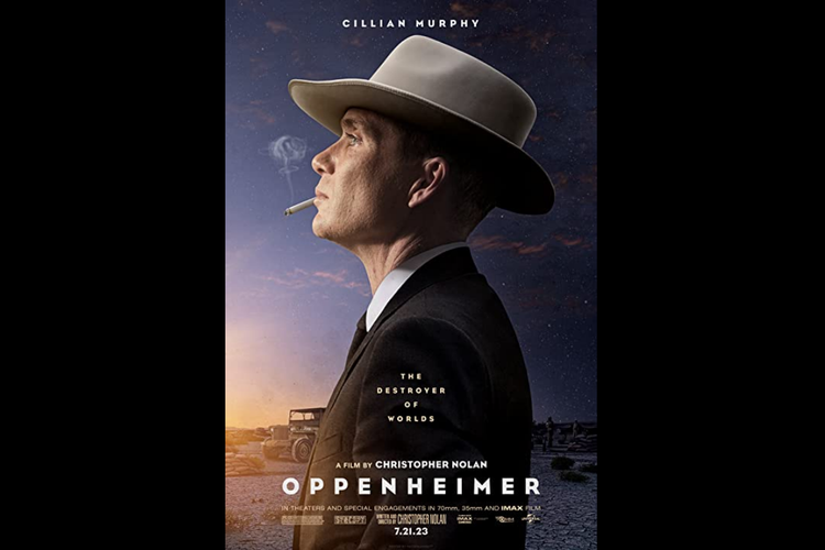 Aktor Cillian Murphy dalam film Oppenheimer karya sutradara Christopher Nolan. Film Oppenheimer dijadwalkan rilis pada 21 Juli 2023.