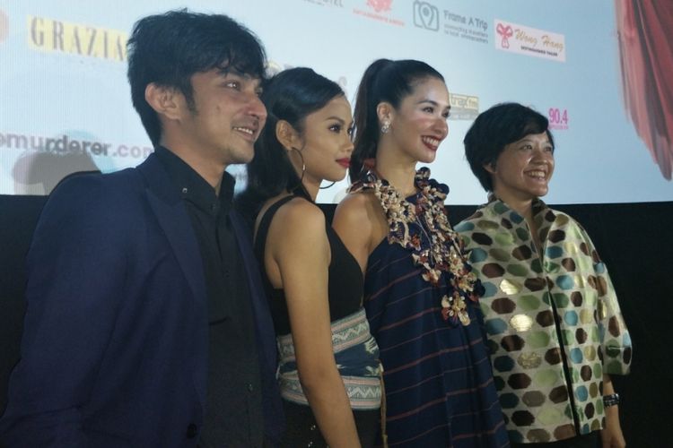 Gala premier film Marlina si Pembunuh dalam Empat Babak di XXI Plaza Indonesia, Jakarta Pusat, Kamis (9/11/2017).