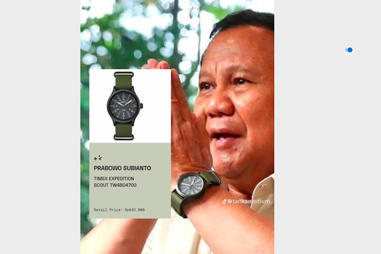Pilihan jam tangan Prabowo Subianto