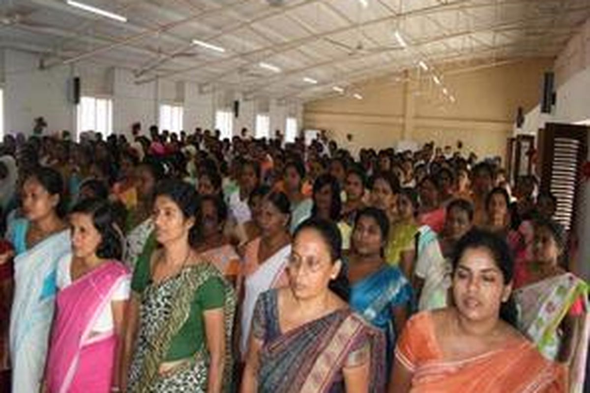 Para guru peserta workshop pendidikan di Galle, Sri Lanka.