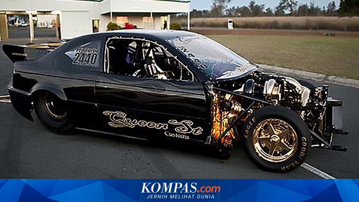 Edan! BMW Drag Race Berlapis Emas