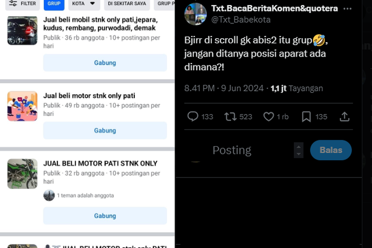 Ramai soal Grup Facebook Jual-Beli Kendaraan 