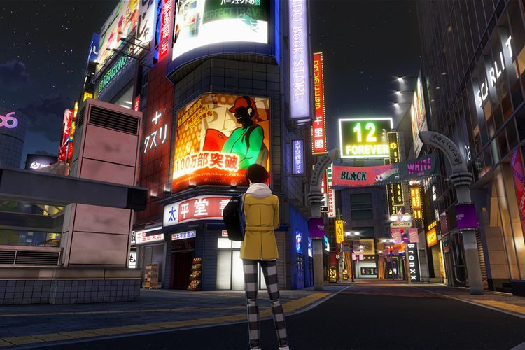 Ilustrasi eksplorasi kota di Persona 5 The Phantom X.