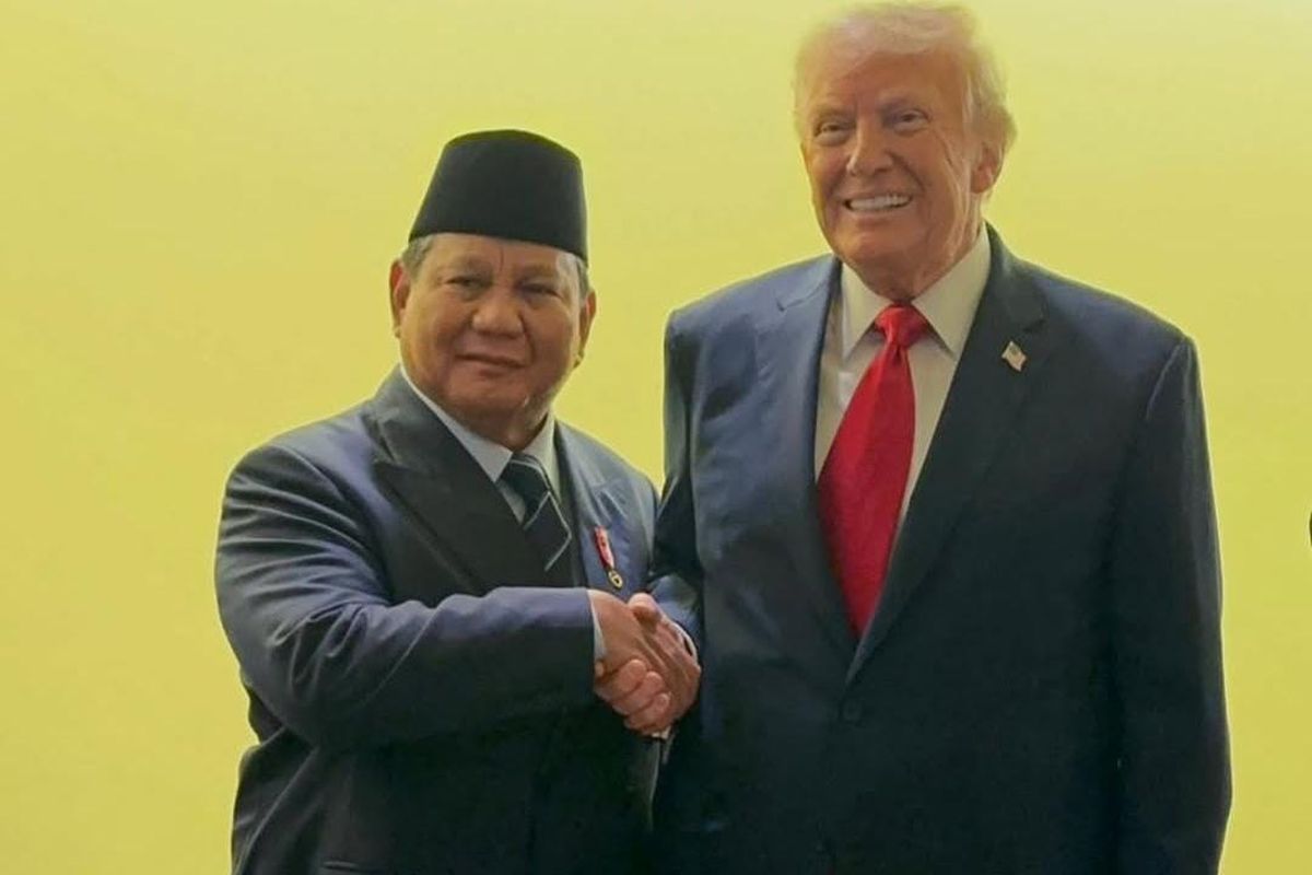 Presiden RI Prabowo Subianto dan Presiden AS Donald Trump bertemu di New York, AS, Selasa (23/9/2025). 